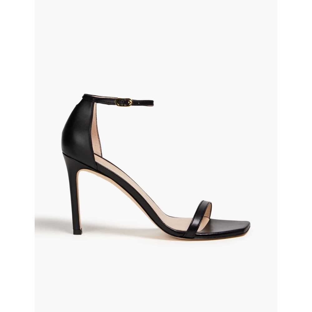 NIB Stuart Weitzman Black Ankle-Strap Stiletto Sandals
